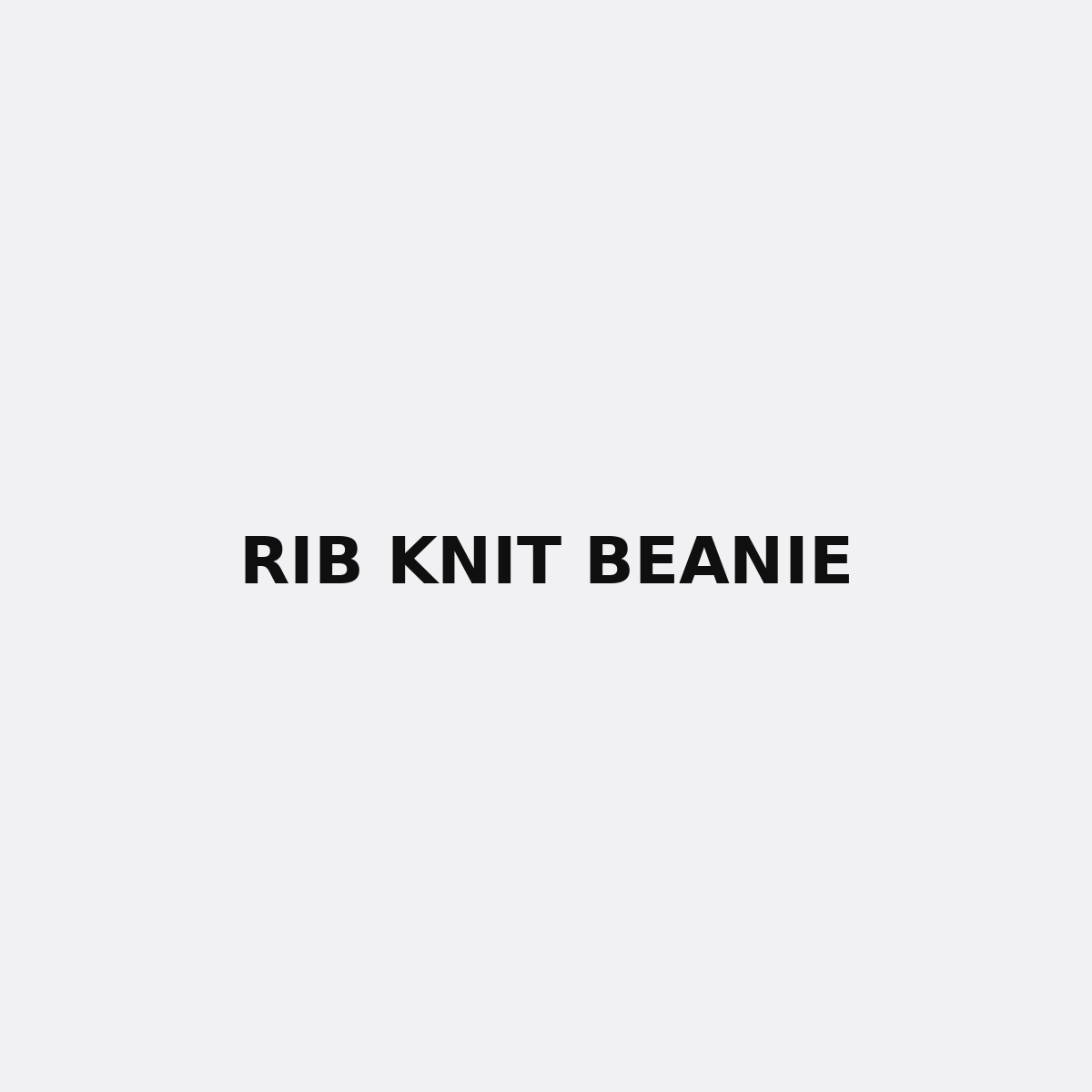Rib Knit Beanie